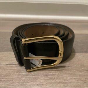 Talbots Black Leather Belt - Size M - NWT